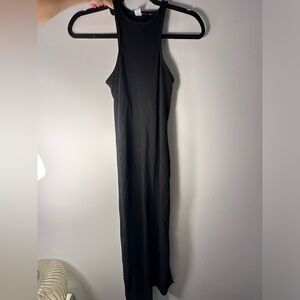 Old Navy- Long Ribbed tank dress with flattering leg slit. Never worn!